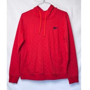 Arsenal Women's Red Quilted Pullover Preppy Hoodie - Size Medium